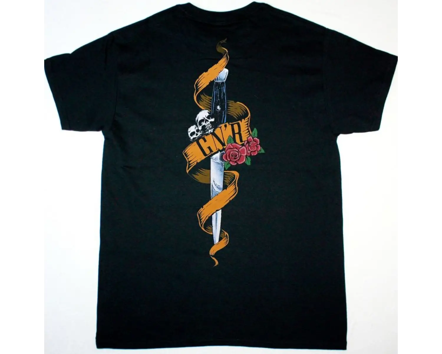 GHOST WARRIORS NEW BLACK T-SHIRT ÖN VE ARAKA BASKILI