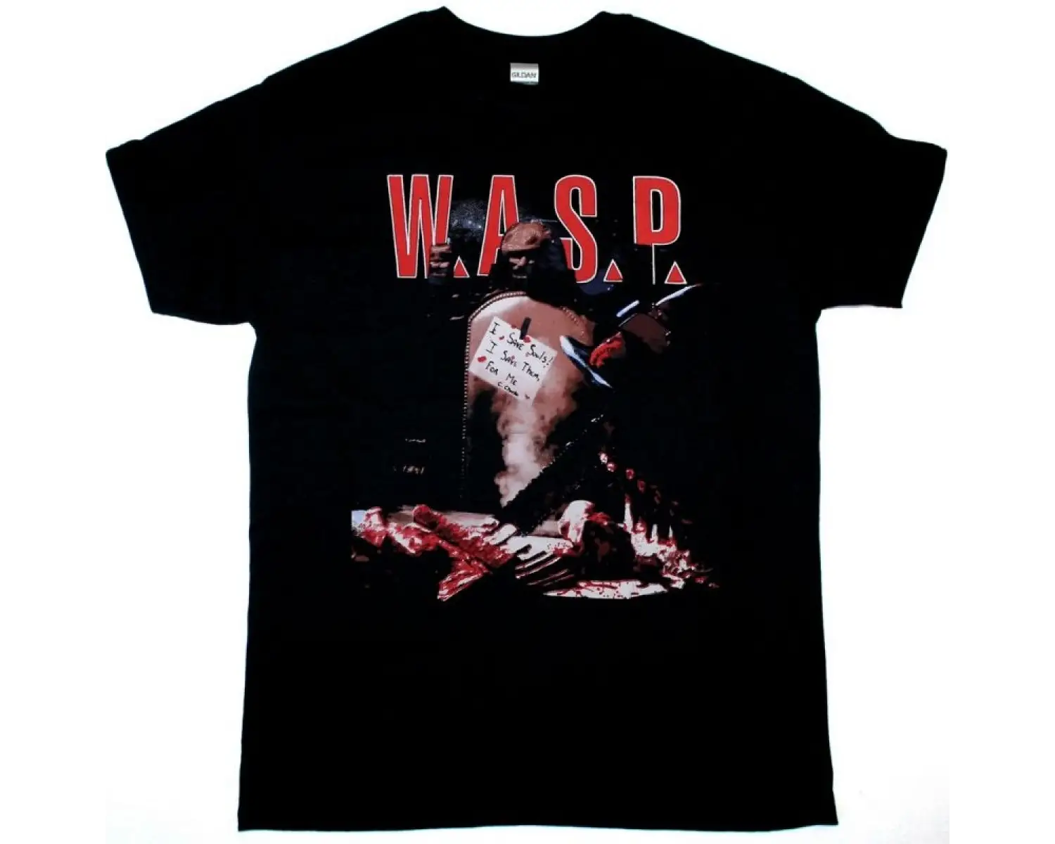 GILLAN GLORY ROAD 1980 NEW BLACK T-SHIRT ÖN VE ARAKA BASKILI
