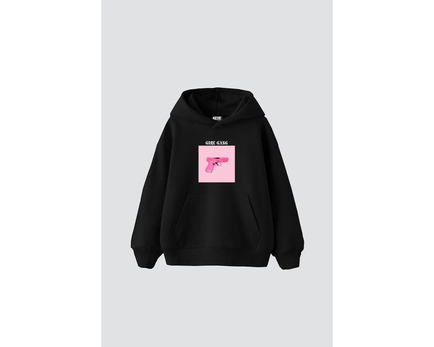 Girl Gang Baskılı Oversize Unisex Beyaz