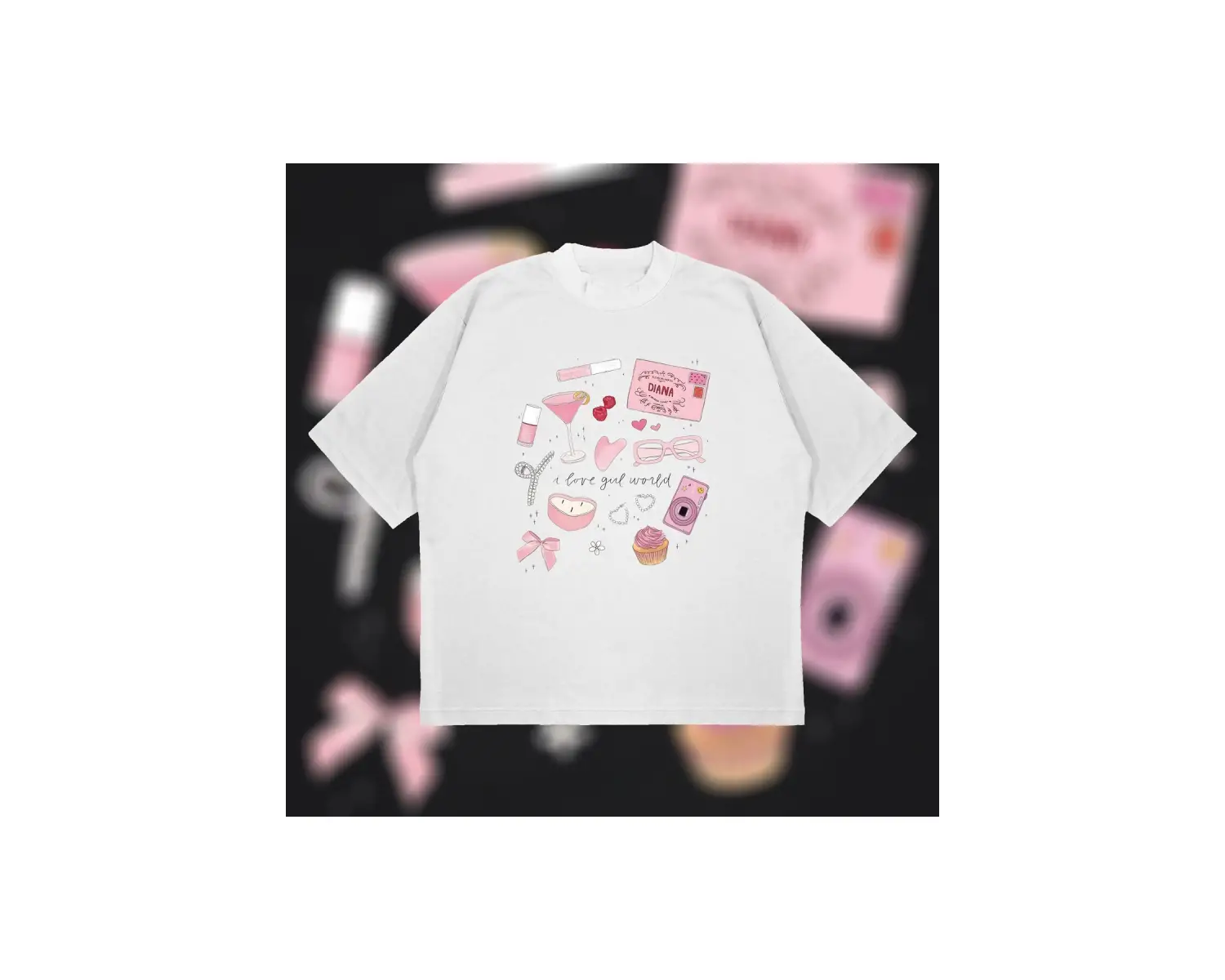 Girl World Oversize Unisex Pamuklu Nefes Alan Kalın Kumaşlı