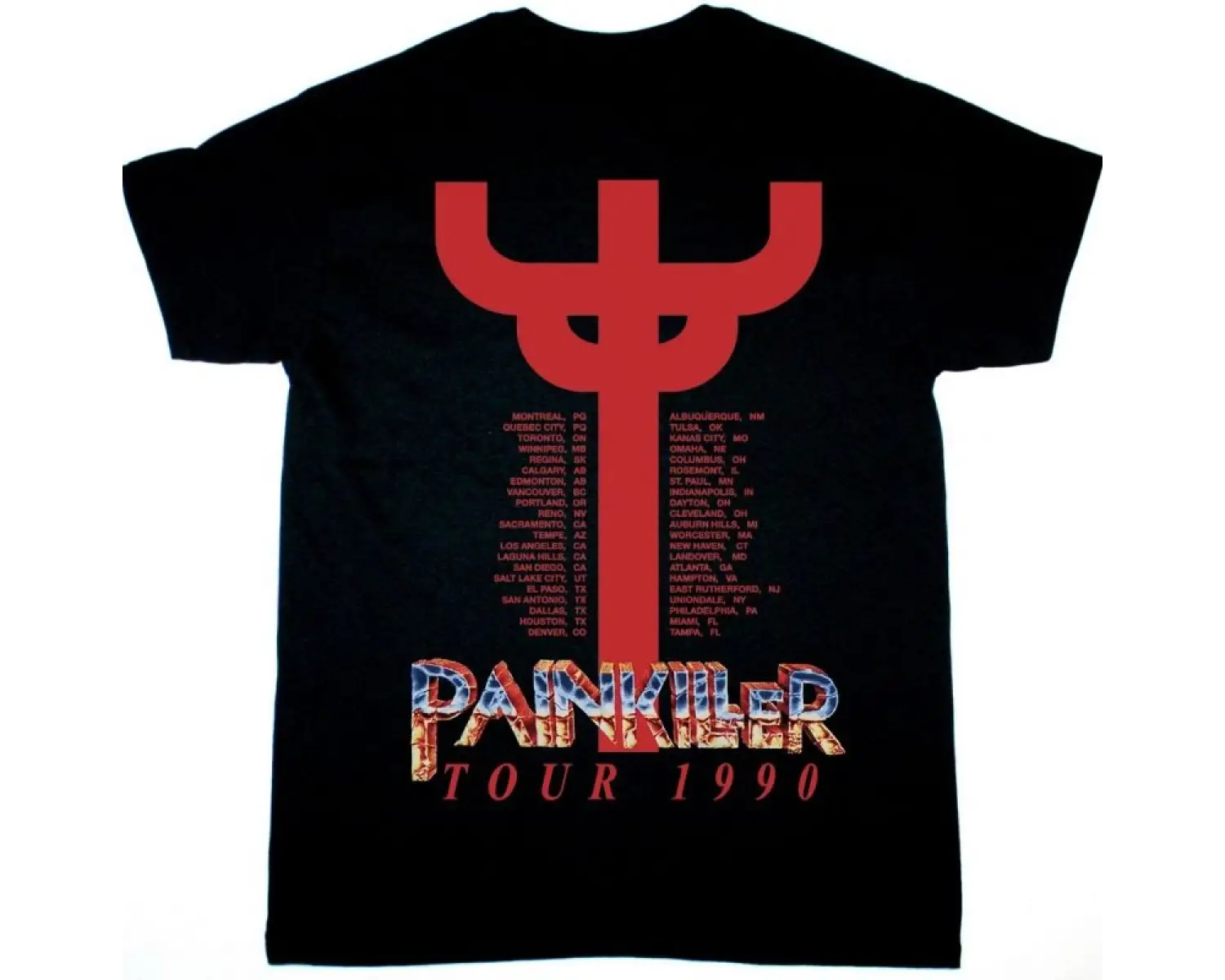 GIRLSCHOOL TAKE A BITE 1988 NEW BLACK T SHIRT ÖN VE ARAKA BASKILI