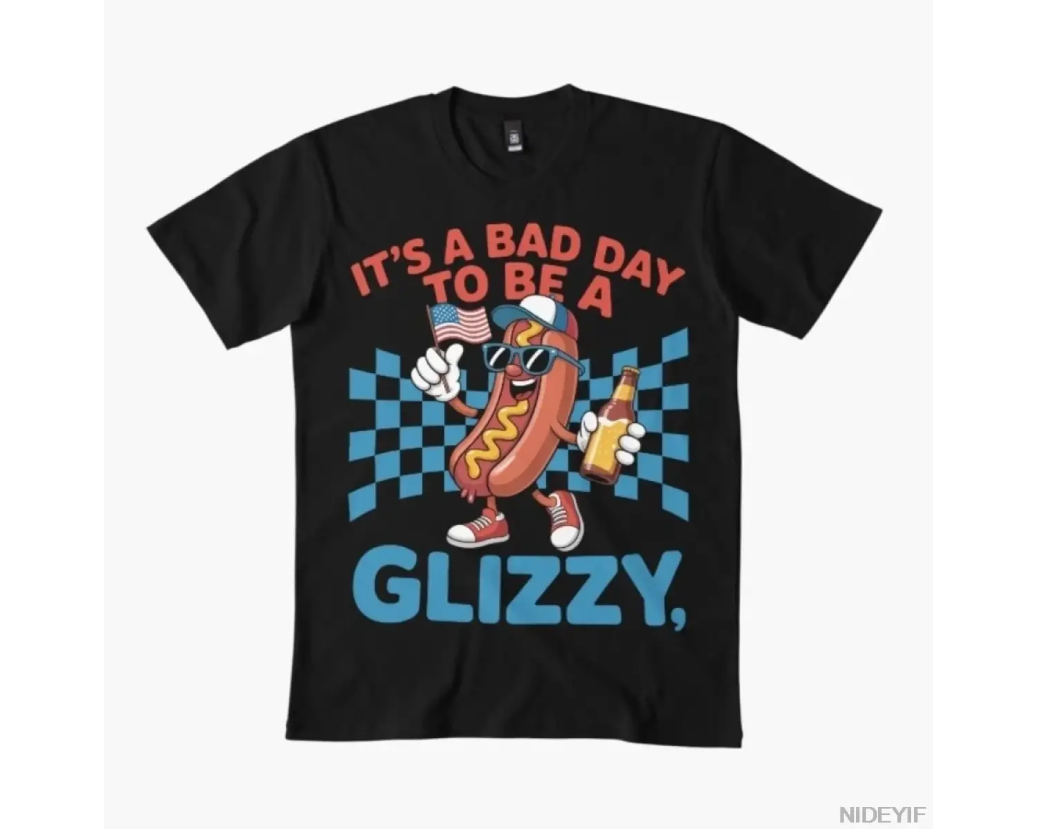 Glizzy Olmak İçin Kötü Bir Gün Oldu 4Th Erkek Kadın Tişörtü %100 Pamuklu Tişörtler Kısa Kollu