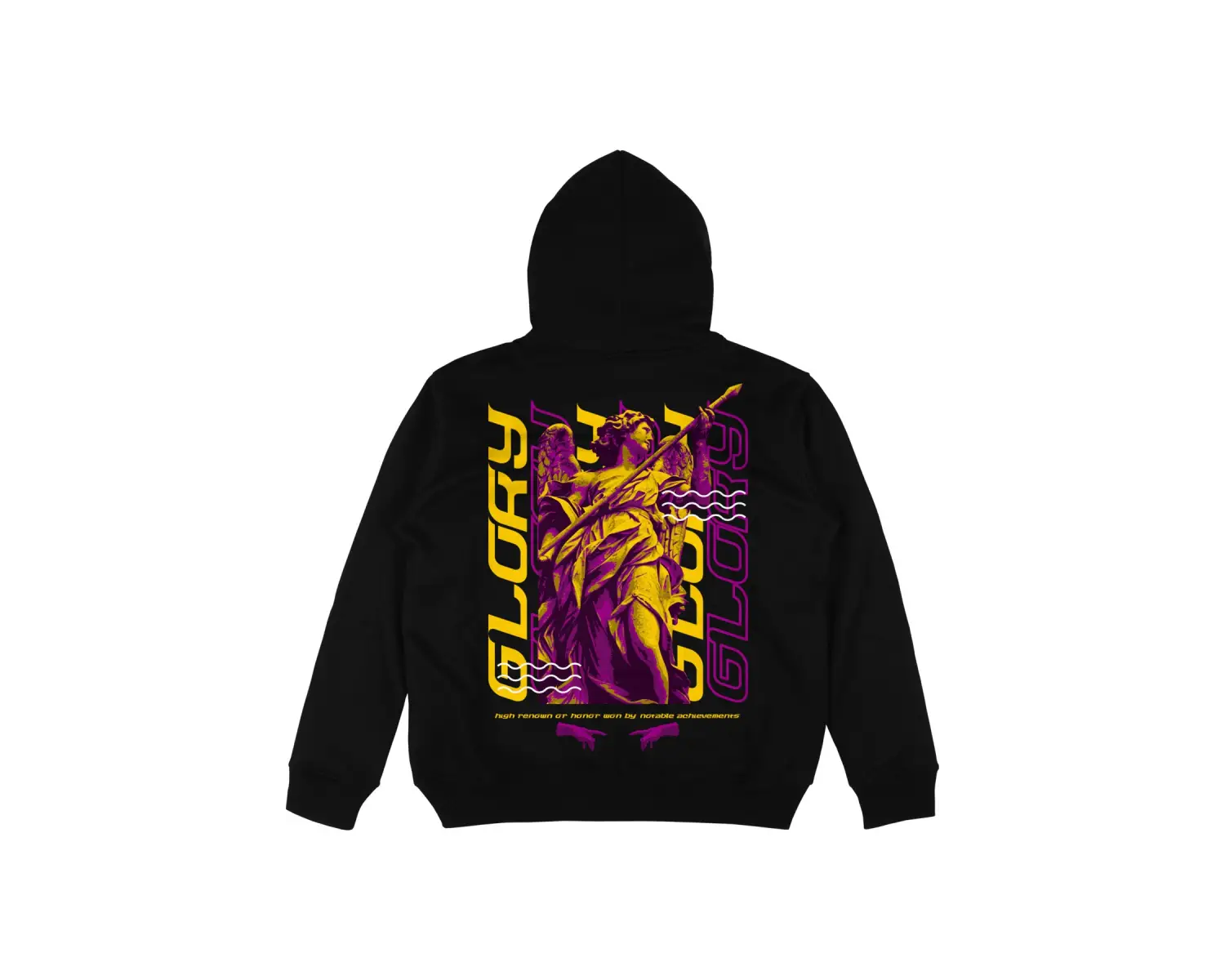 Glory Oversize Unisex Kapüşonlu Sweatshirt Hoodie Siyah