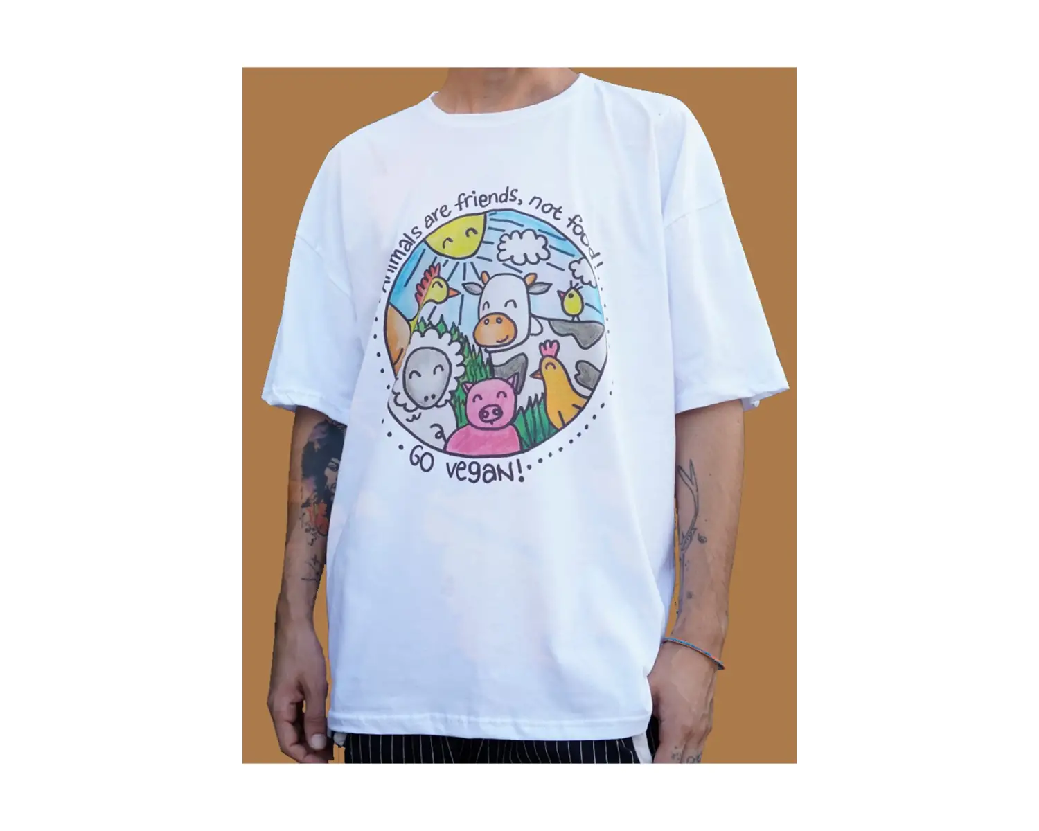 Go Vegan / Oversize Rtişört