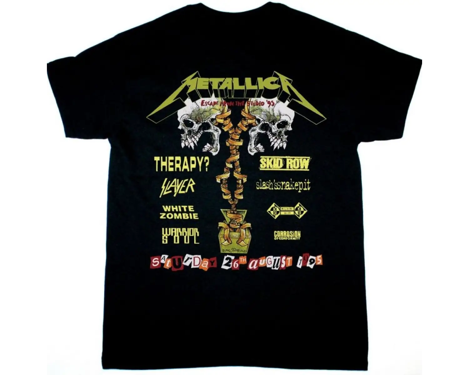 GODFLESH GODFLESH NEW BLACK T SHIRT ÖN VE ARAKA BASKILI
