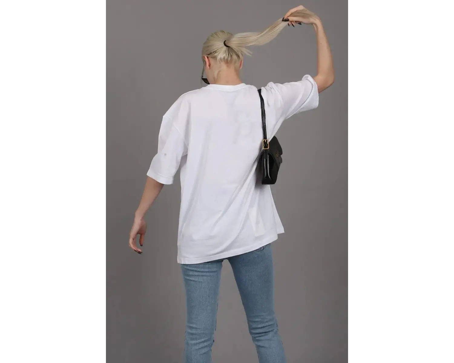 Göğüs Beach Baskılı Oversize Erkek T-Shirt