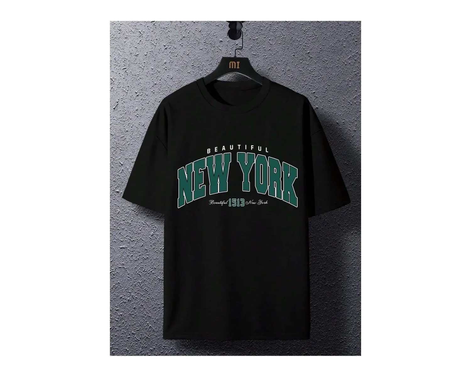 Göğüs Mega New York Baskılı Oversize Erkek T-Shirt