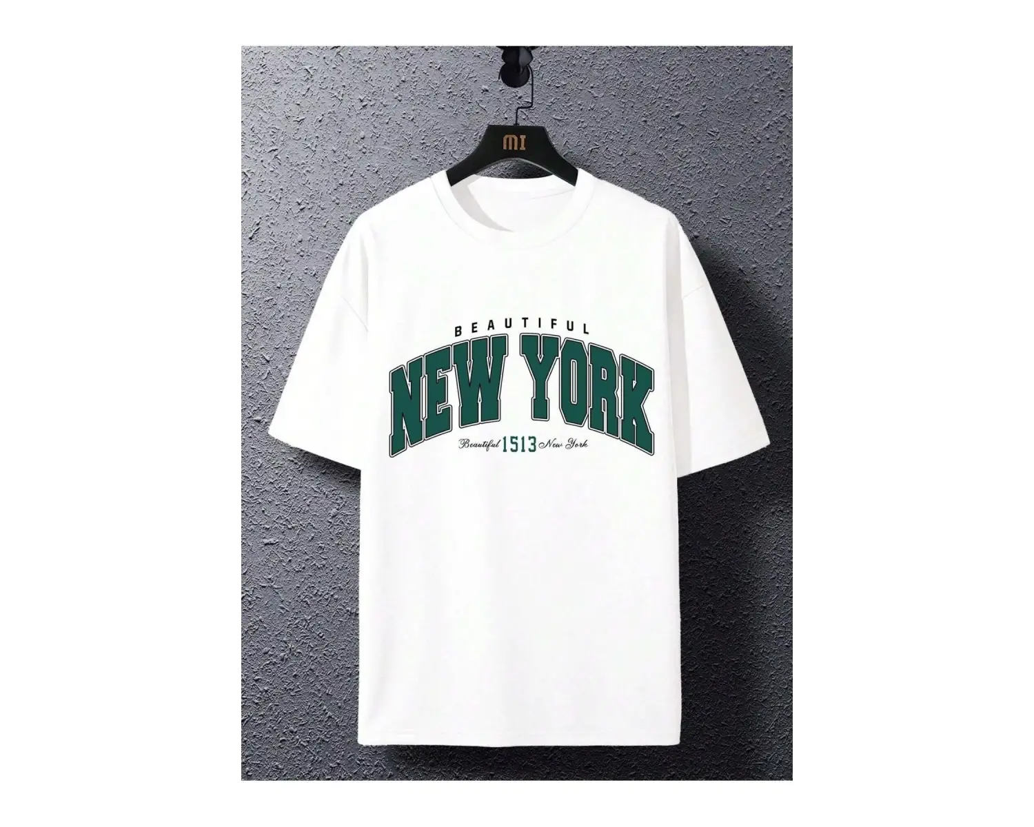 Göğüs Mega New York Baskılı Oversize Erkek T-Shirt