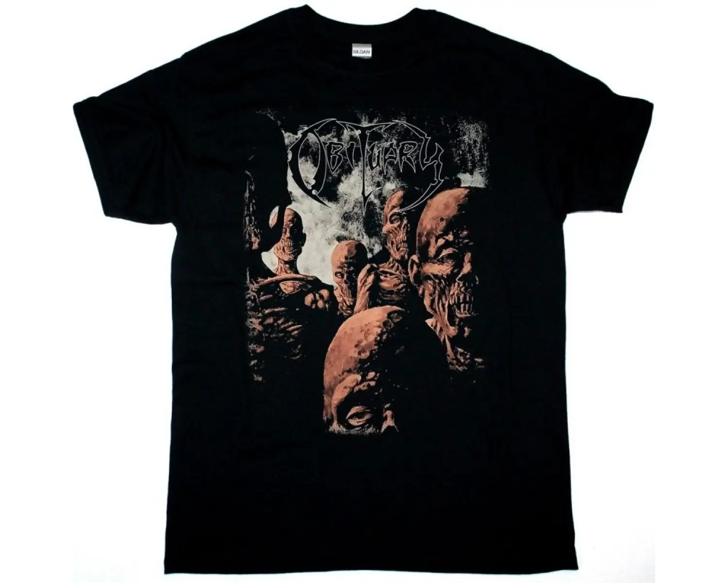 GOJIRA MASK NEW BLACK T SHIRT ÖN VE ARAKA BASKILI