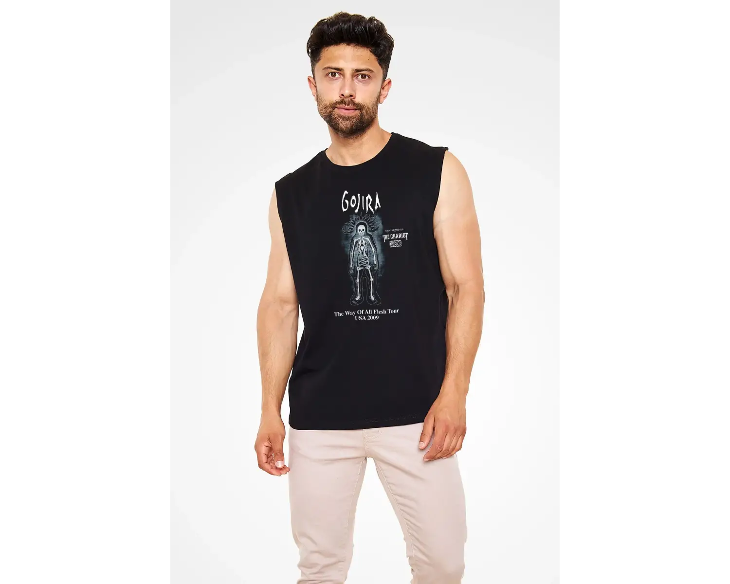 Gojira Siyah Kolsuz Tişört T-shirt