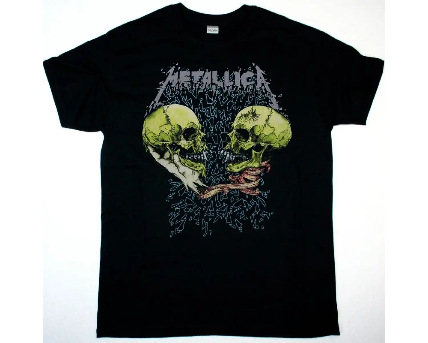 GOOD CHARLOTTE COLEGIATE NEW WHITE T SHIRT ÖN VE ARAKA BASKILI