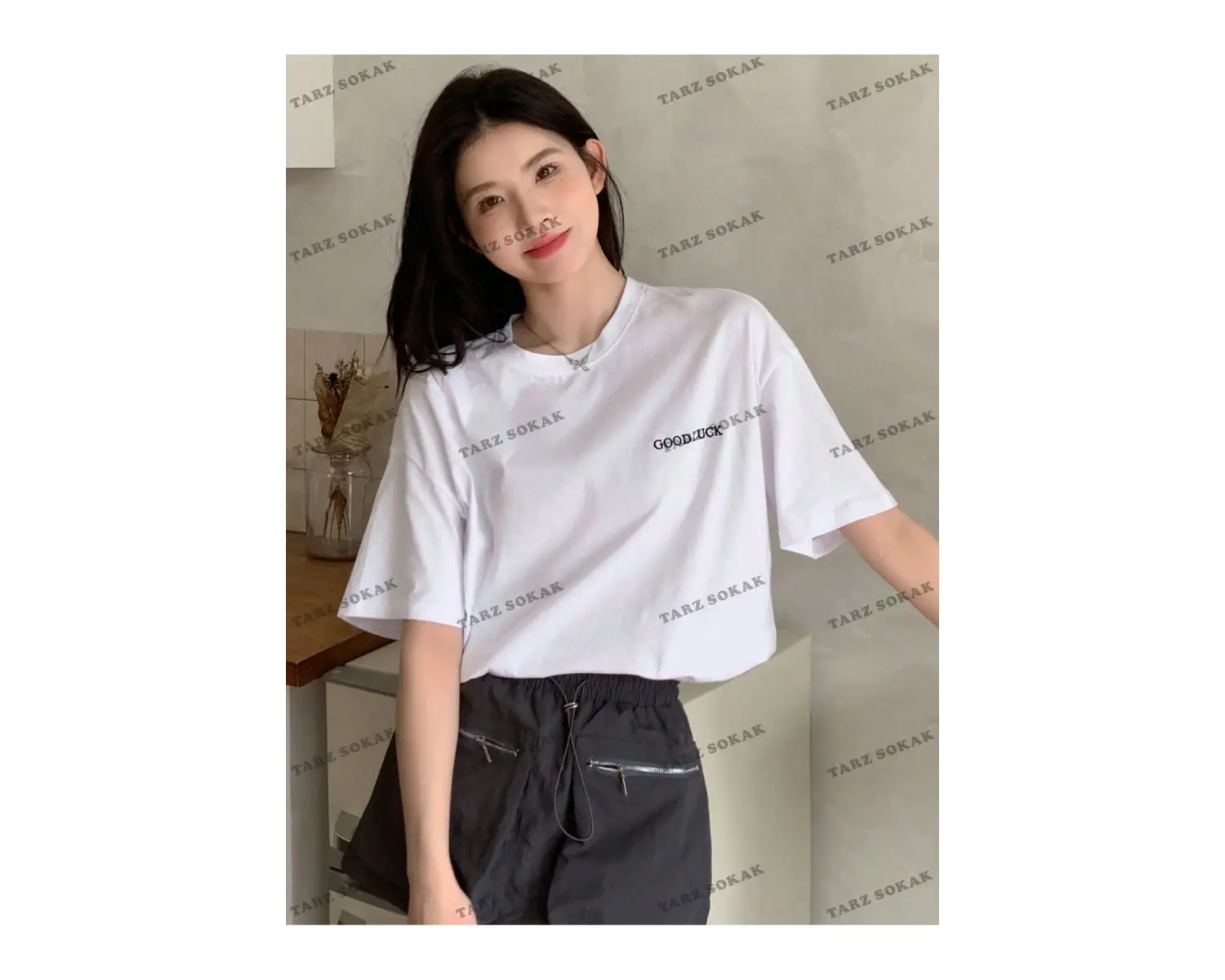 Good Lucky Baskılı Oversize Kalıp Unisex T-shirt