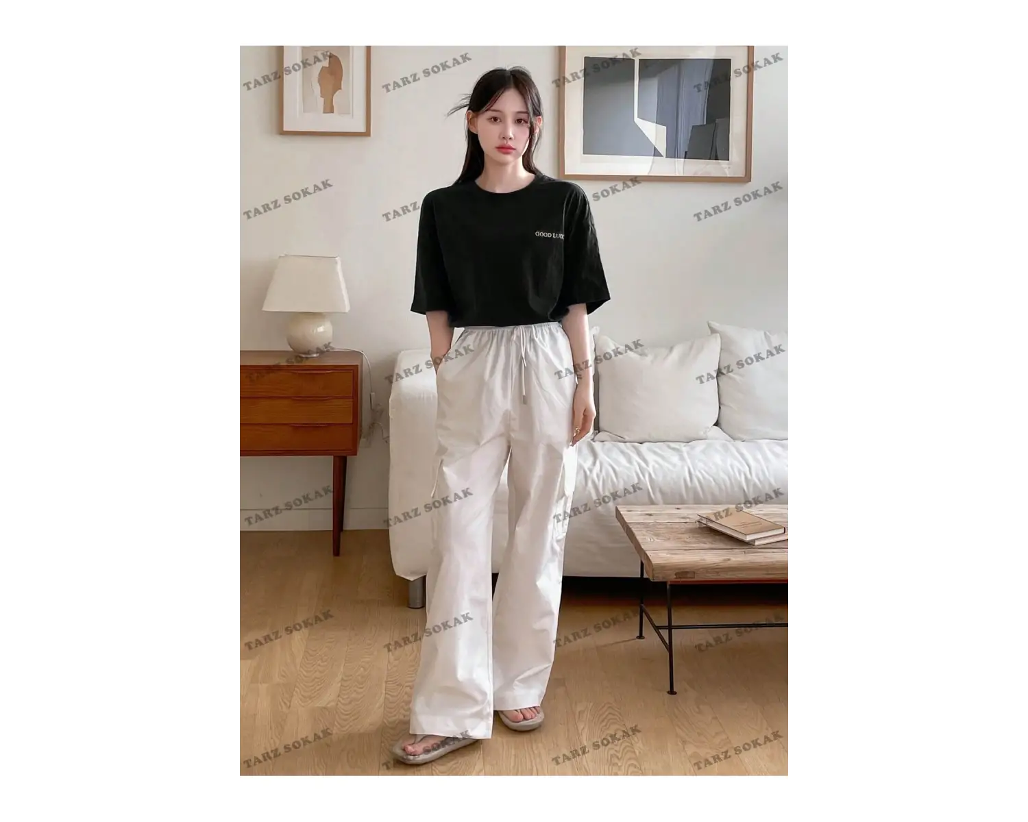 Good Lucky Baskılı Oversize Kalıp Unisex T-shirt