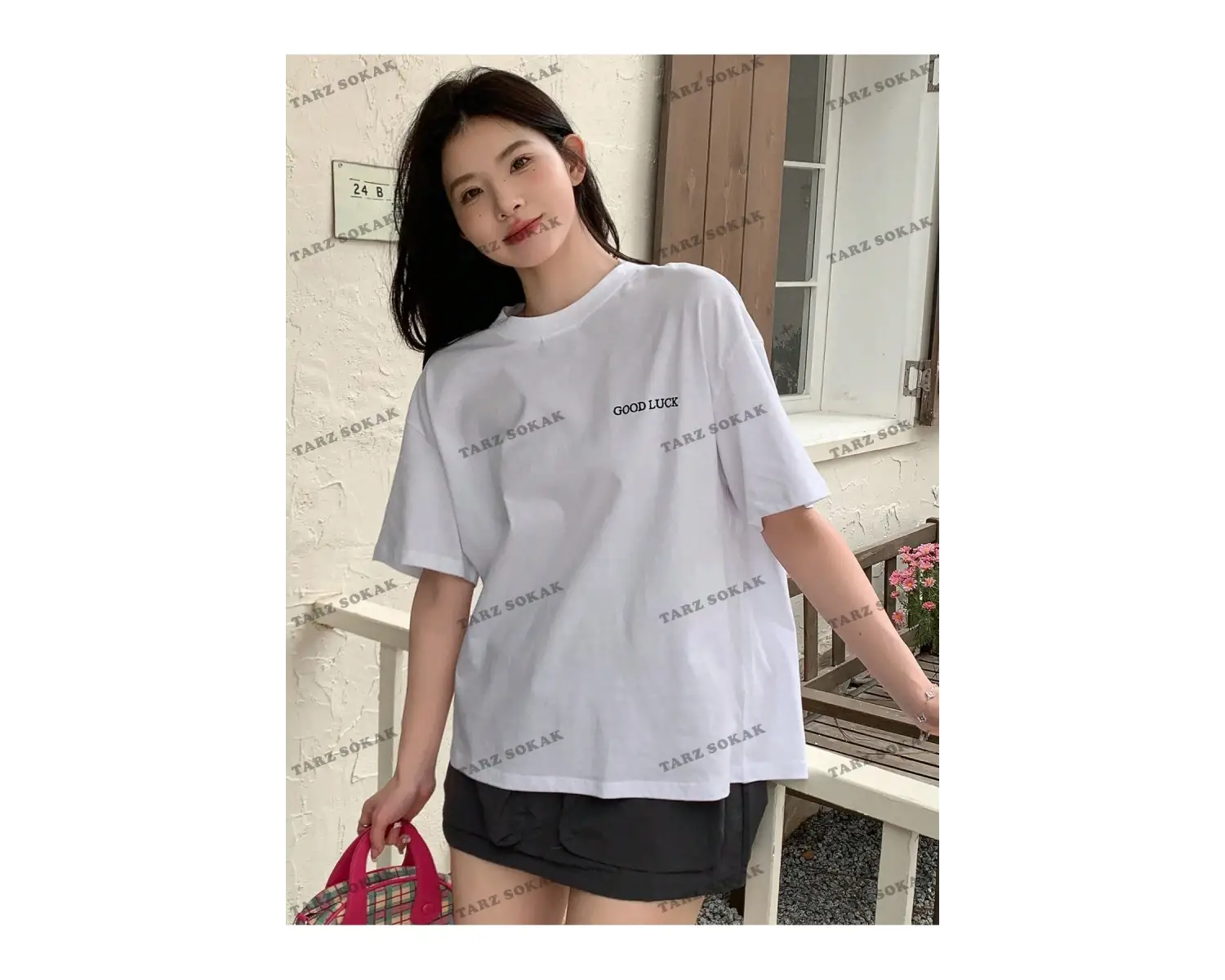 Good Lucky Baskılı Oversize Kalıp Unisex T-shirt