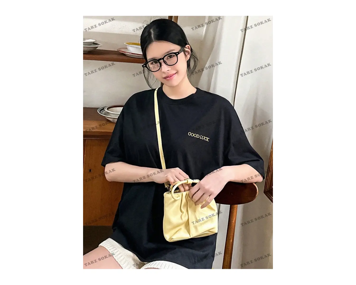 Good Lucky Baskılı Oversize Kalıp Unisex T-shirt