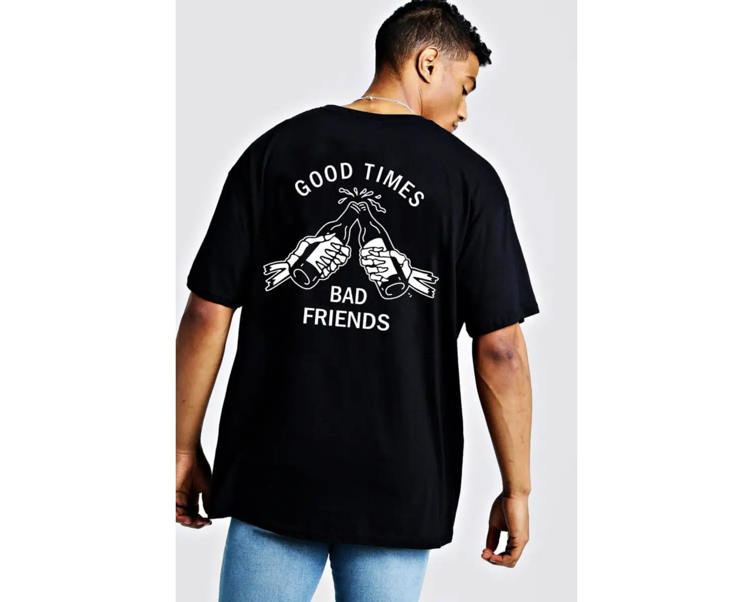 Good Times Bad Friends Oversize Tişört