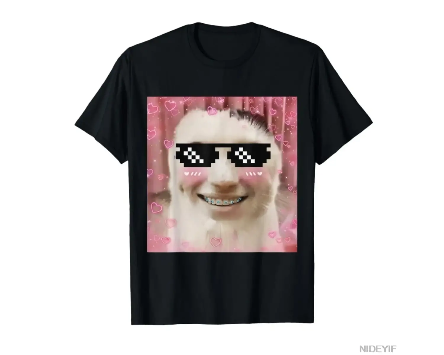 Goofy Ahh Kedi Meme Dank Cursed Weirdcore Cringey Muz Kedi T-shirt Erkekler Kadınlar Için % 1