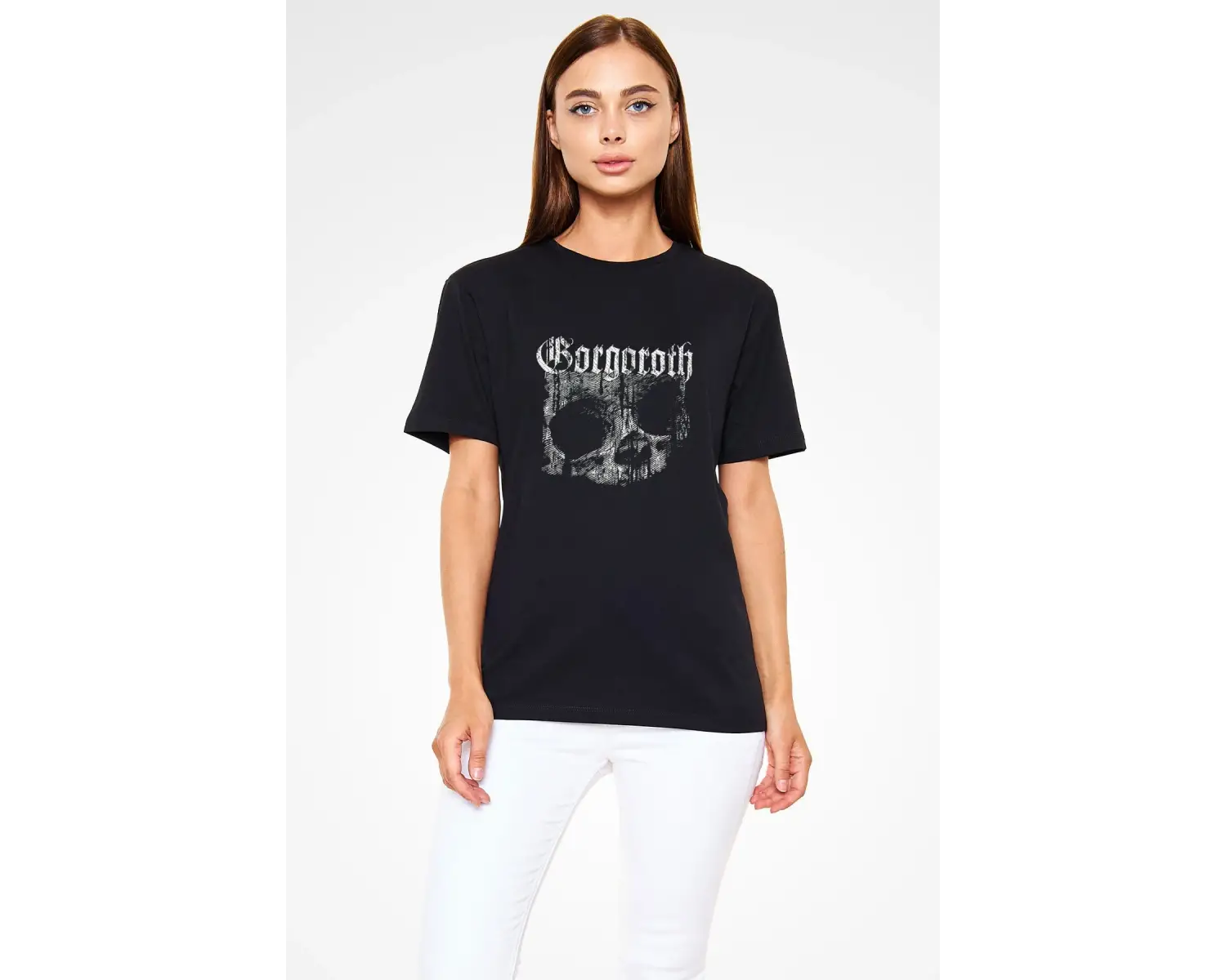 Gorgoroth Baskılı Unisex Beyaz Tişört