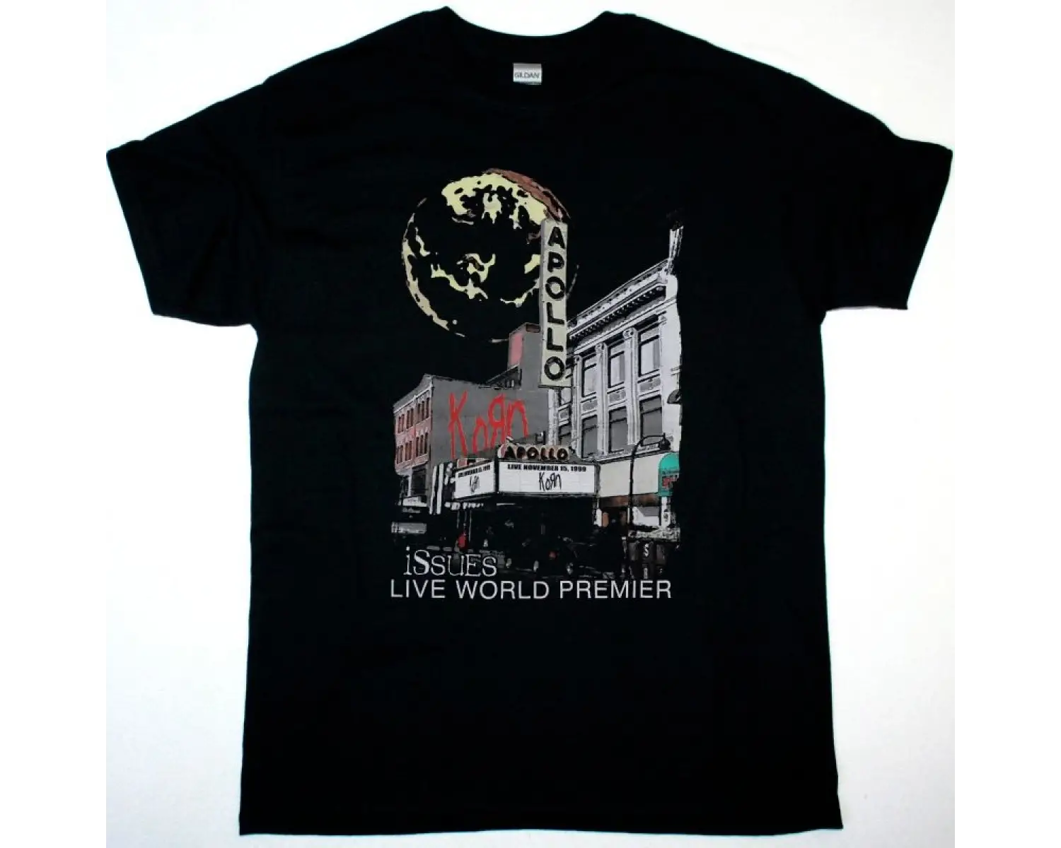 GORILLAZ BAND NEW BLACK T-SHIRT ÖN VE ARAKA BASKILI