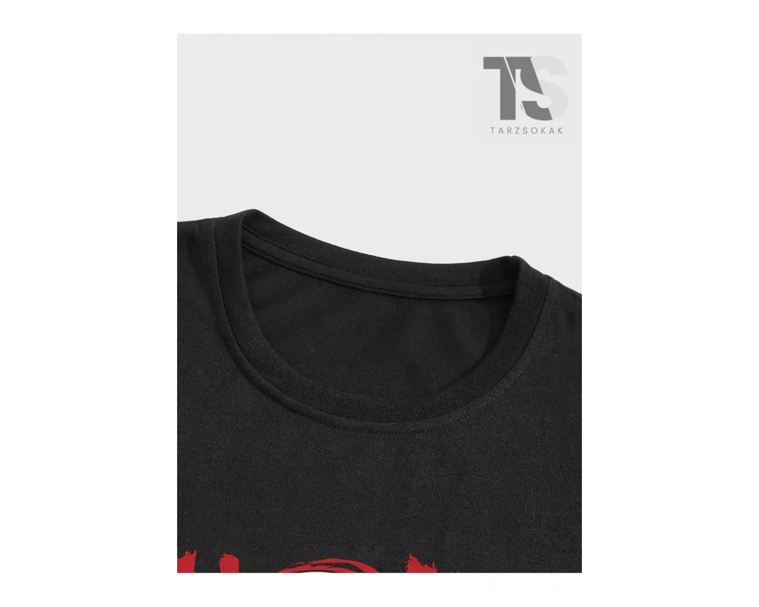 Goth Erkek Kafatası ve Slogan Grafikli Tişört