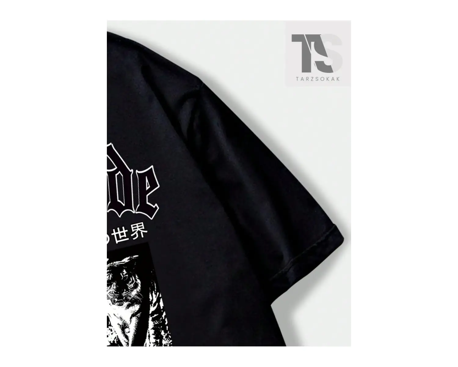 Goth Erkek Slogan Baskılı Yuvarlak Yaka T-Shirt