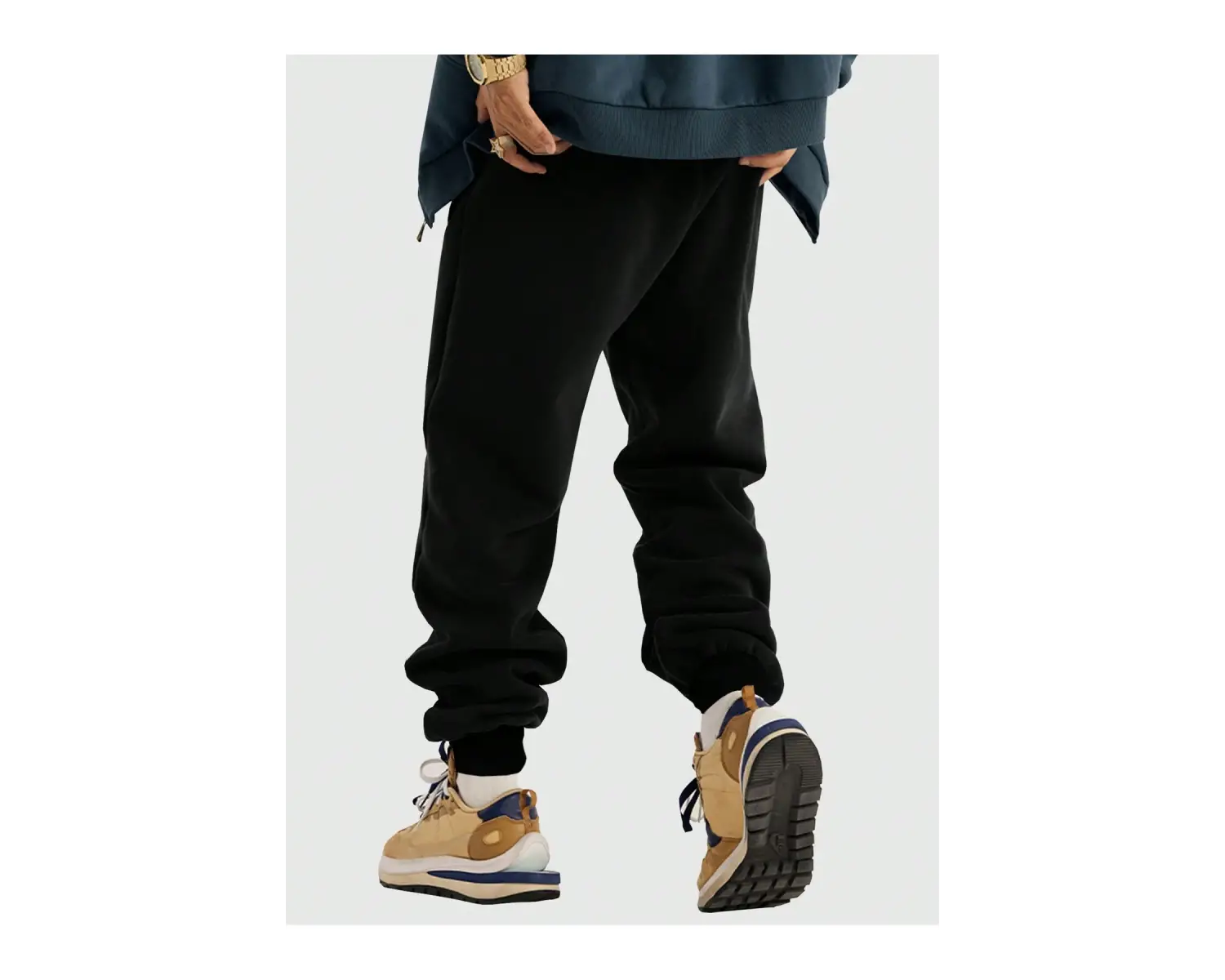 Goth Guys Skull & Slogan Graphic Drawstring Waist Eşofman Altı