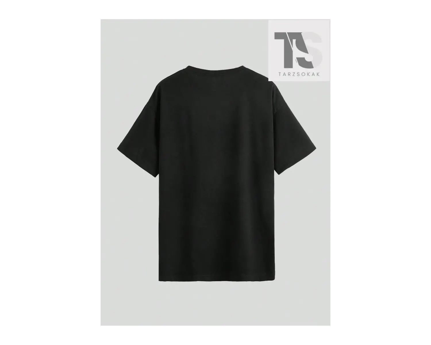 Goth Kedi Grafikli Düşük Omuzlu Tişört