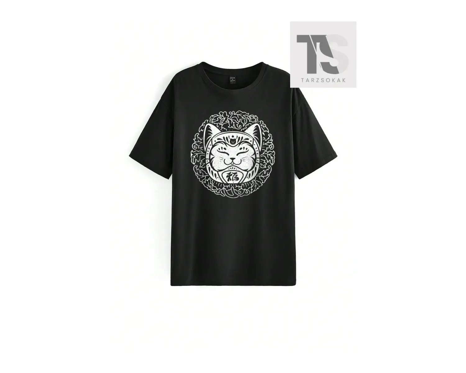 Goth Vintage Mantar Desenli Kısa Kollu Tişört