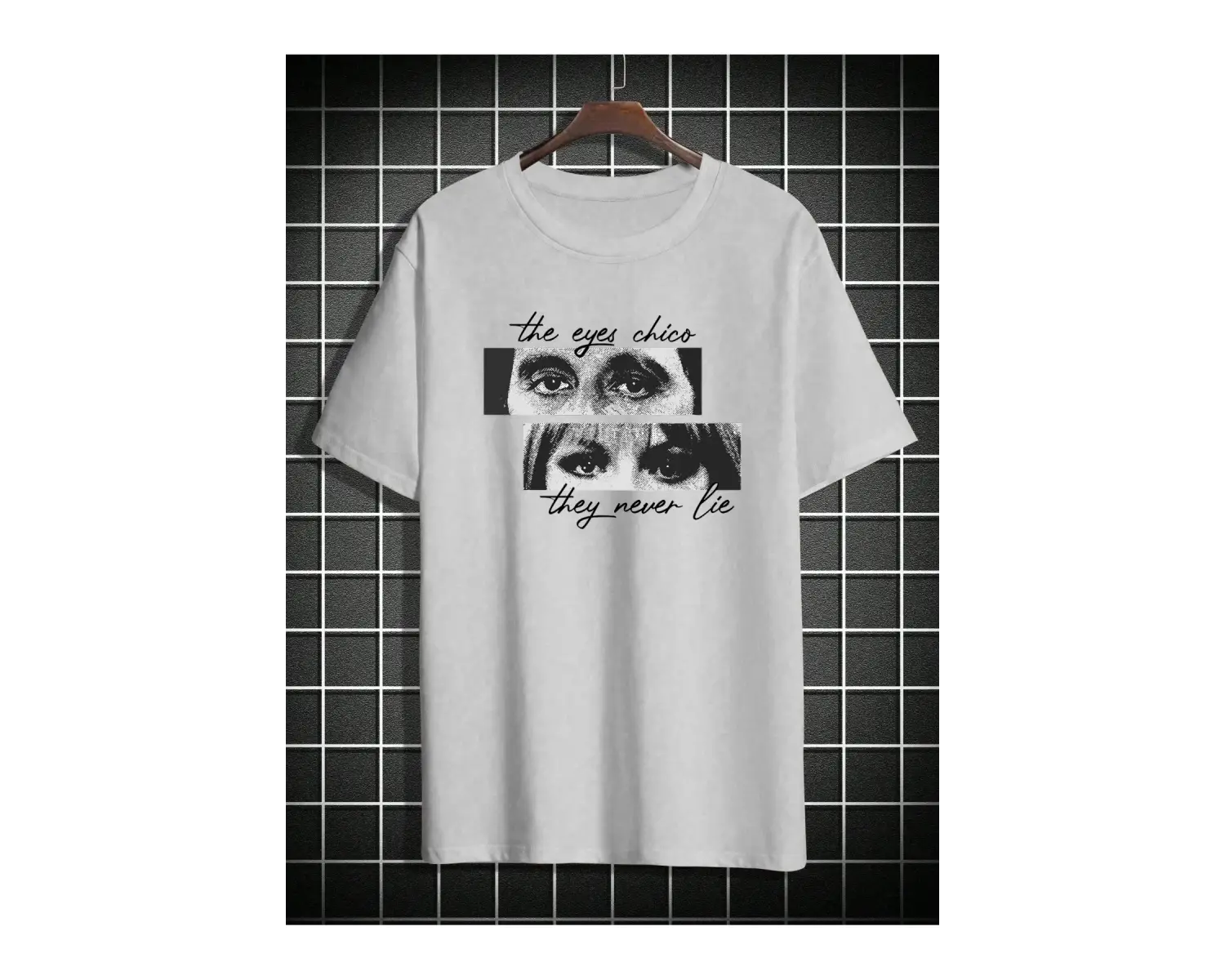 Gözler yalan söylemez Baskılı Tişört