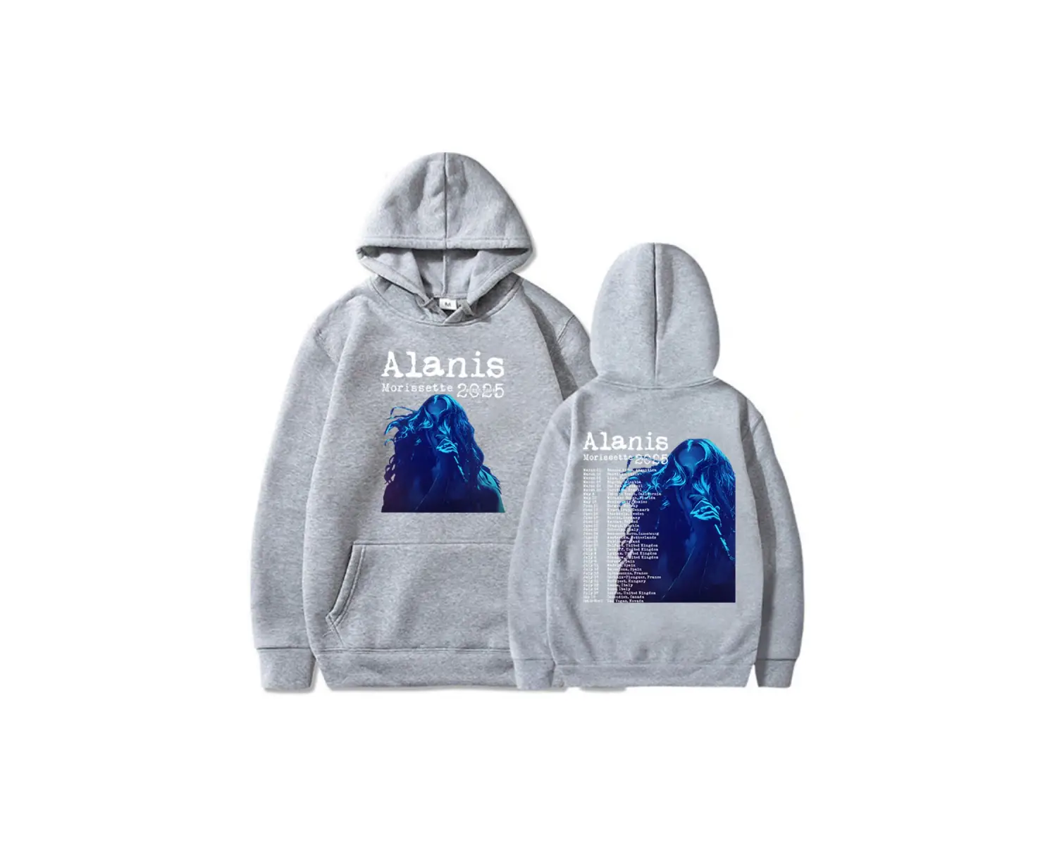 Gri Alanis Morissette Dünya Turu kıcı Grafik Sudaderas Con