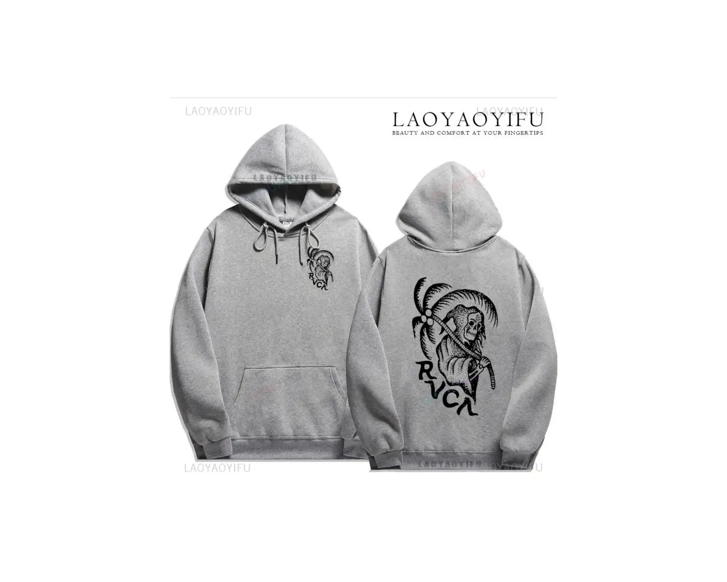 Gri Grafik Giyim Sokak Şıklığı