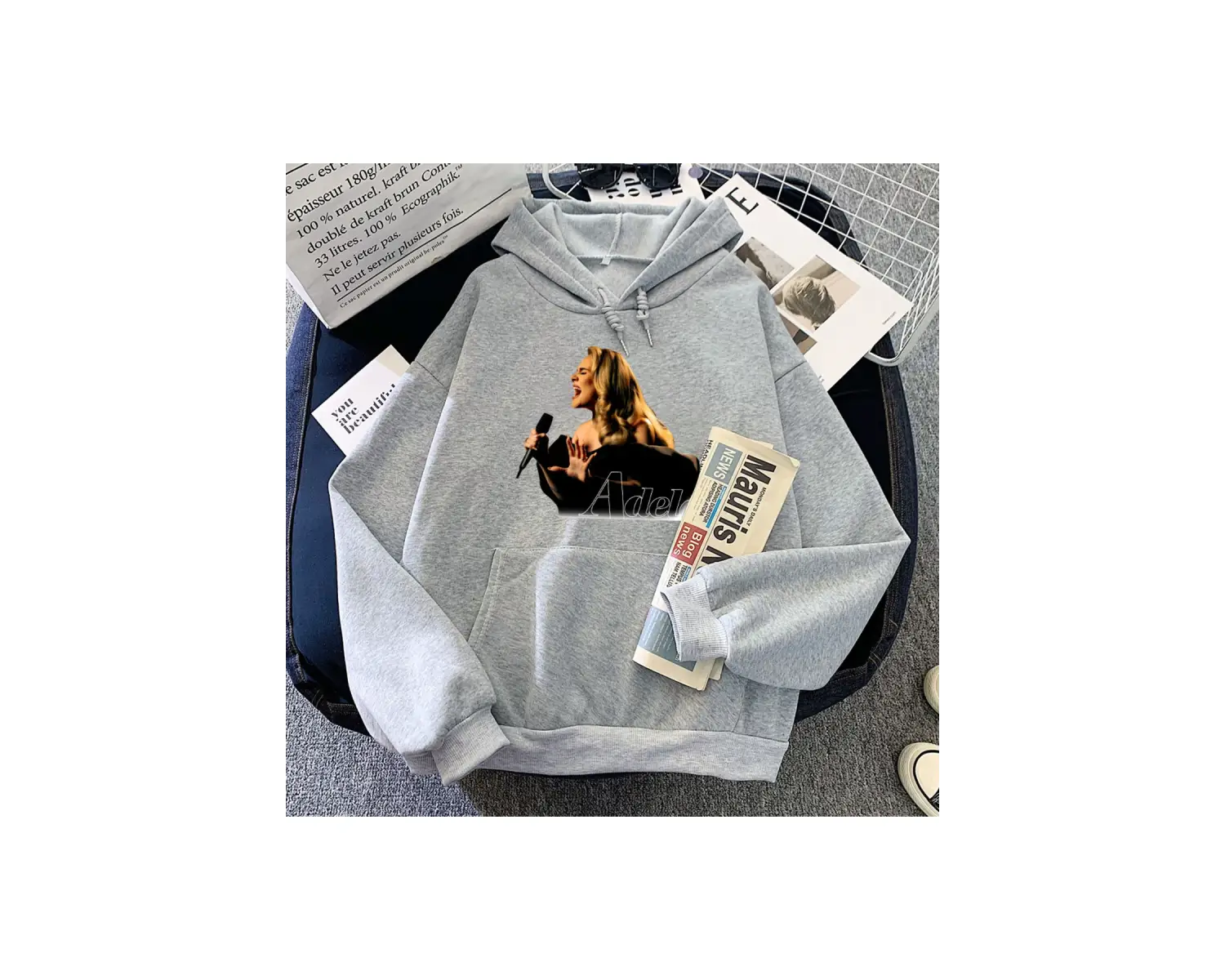 Gri i Adele Münih Turu Sudaderas Yumuşak u