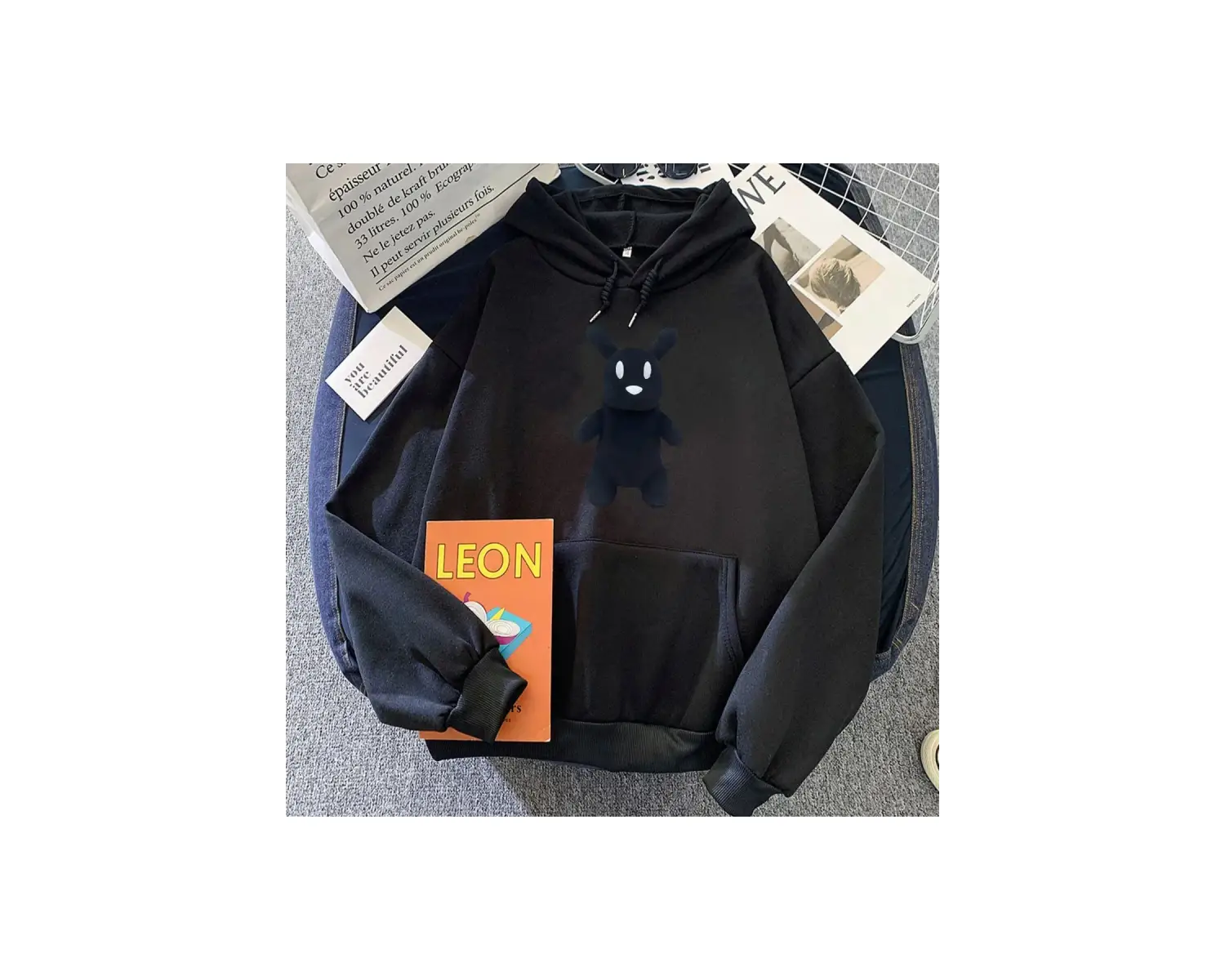 Gri kıyafetleri yağmur dünya oyunu karikatür grafik Hoodies Moletom Feminino Hip