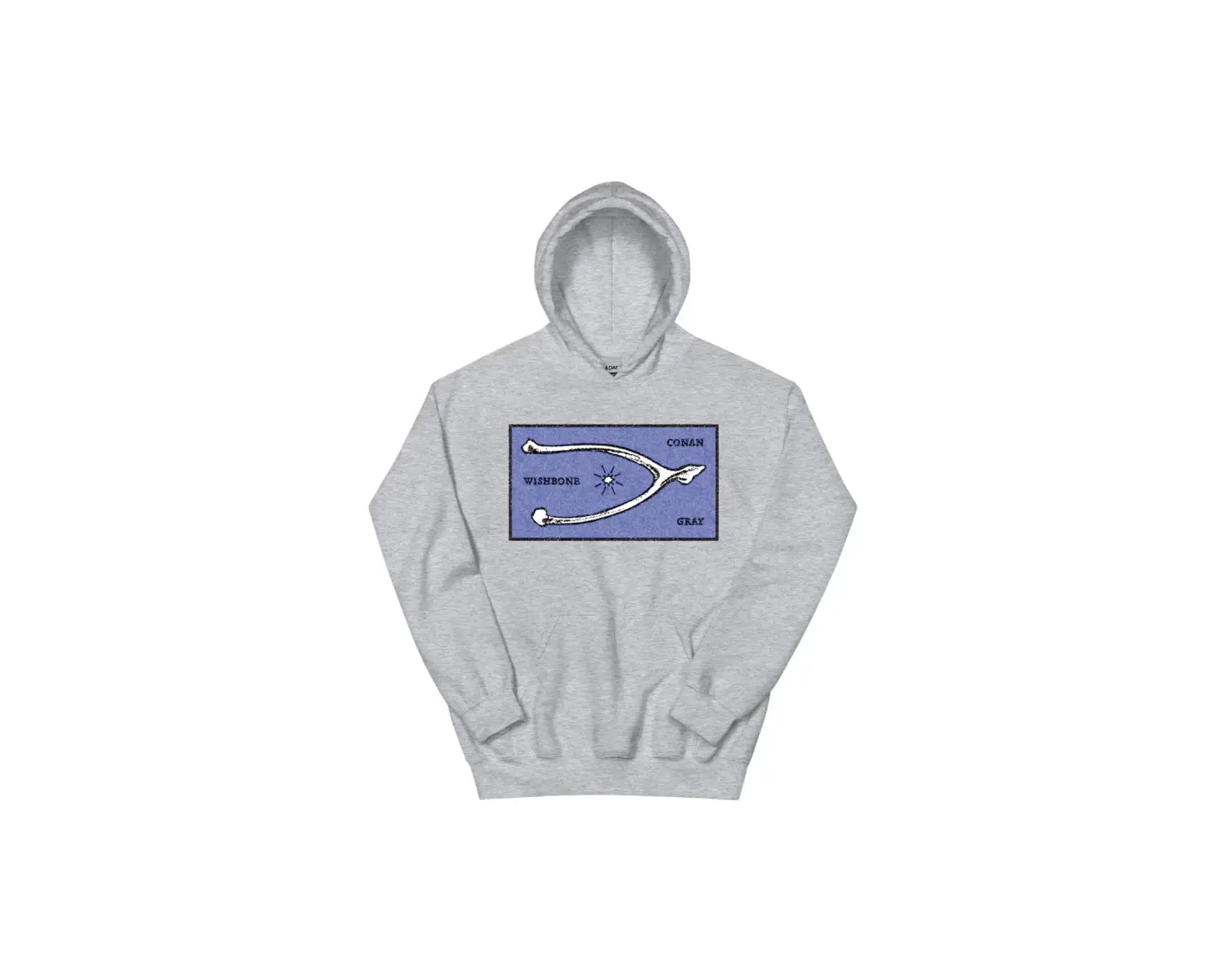Gri Unisex Conan Gri Salıncaklı Kapüşonlular Rahat Sokak Hip Hop O-Boyun