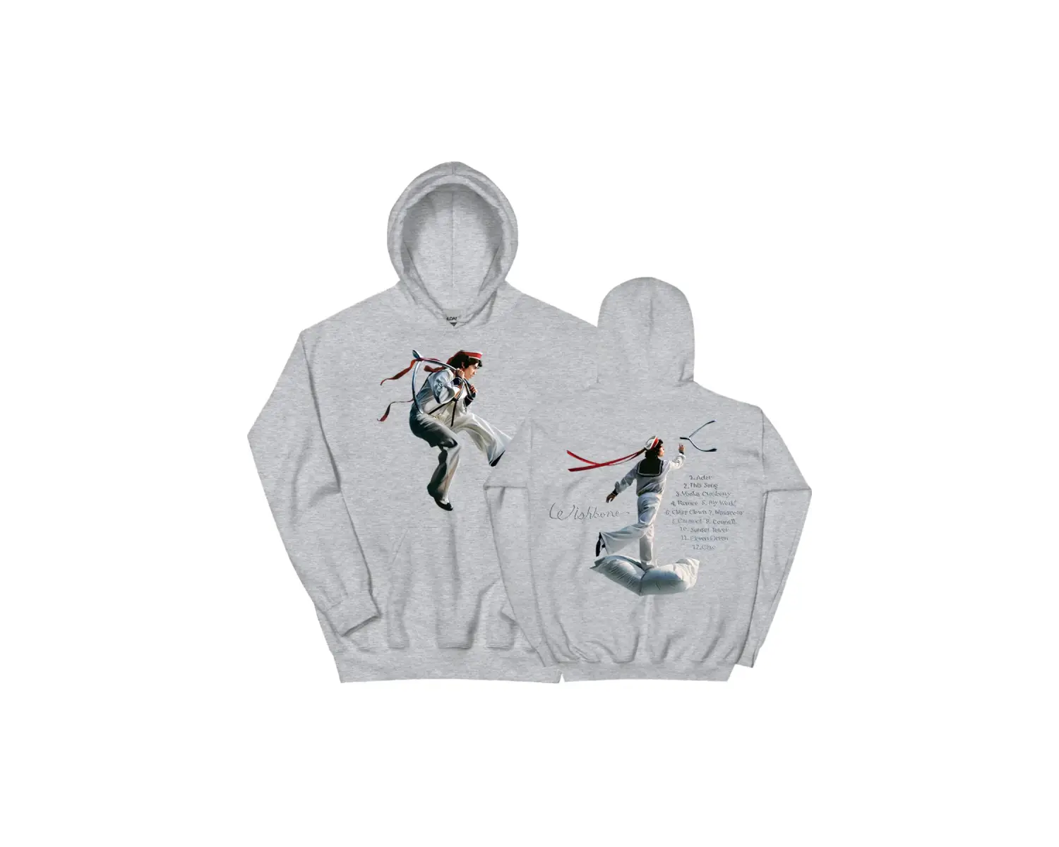 Gri Unisex Conan Gri Salıncaklı Kapüşonlular Rahat Sokak Hip Hop O-Boyun