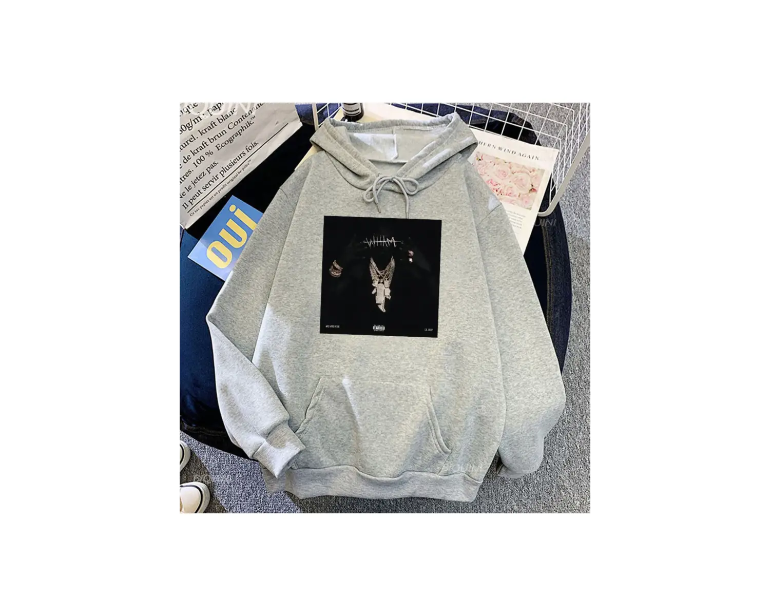 Gri Unisex Lil Baby WHAM Who Hard As Me Heavy Mental Fashion Sweatshirt for Winter Fleece