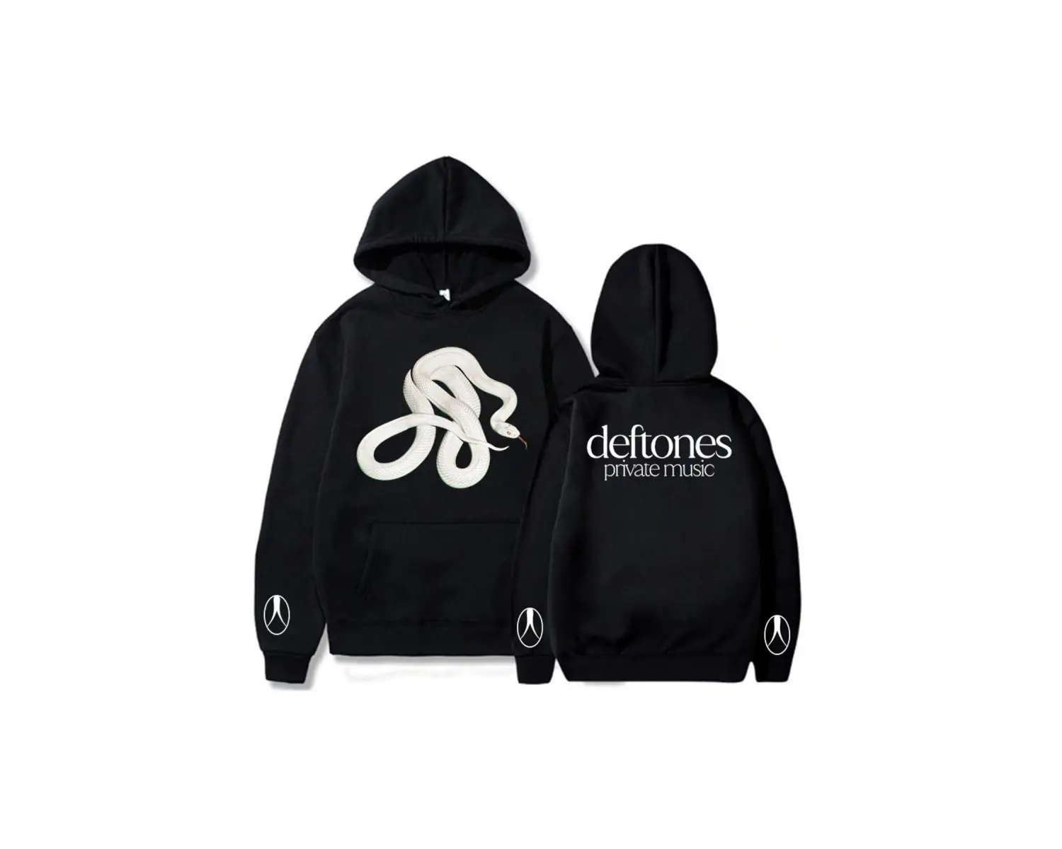 Gri Unisex Özel Müzik Yılan Hoodie Band Deftones Grafik Sonbahar Rahat Uzun
