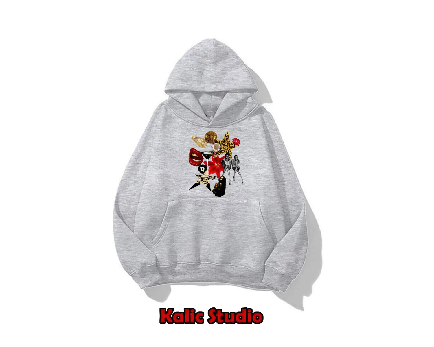 Grillz oversize sweatshirt gri