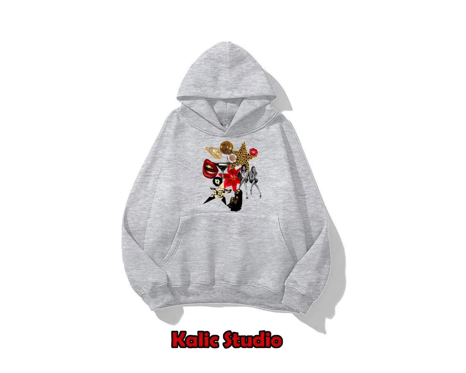 Grillz oversize sweatshirt gri