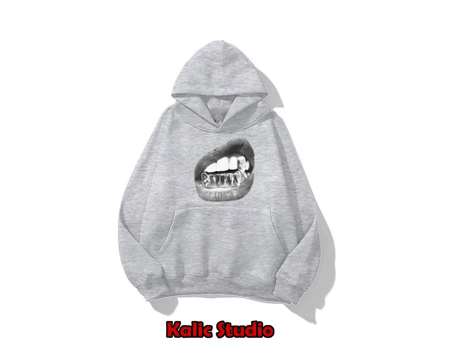 Grillz oversize sweatshirt gri
