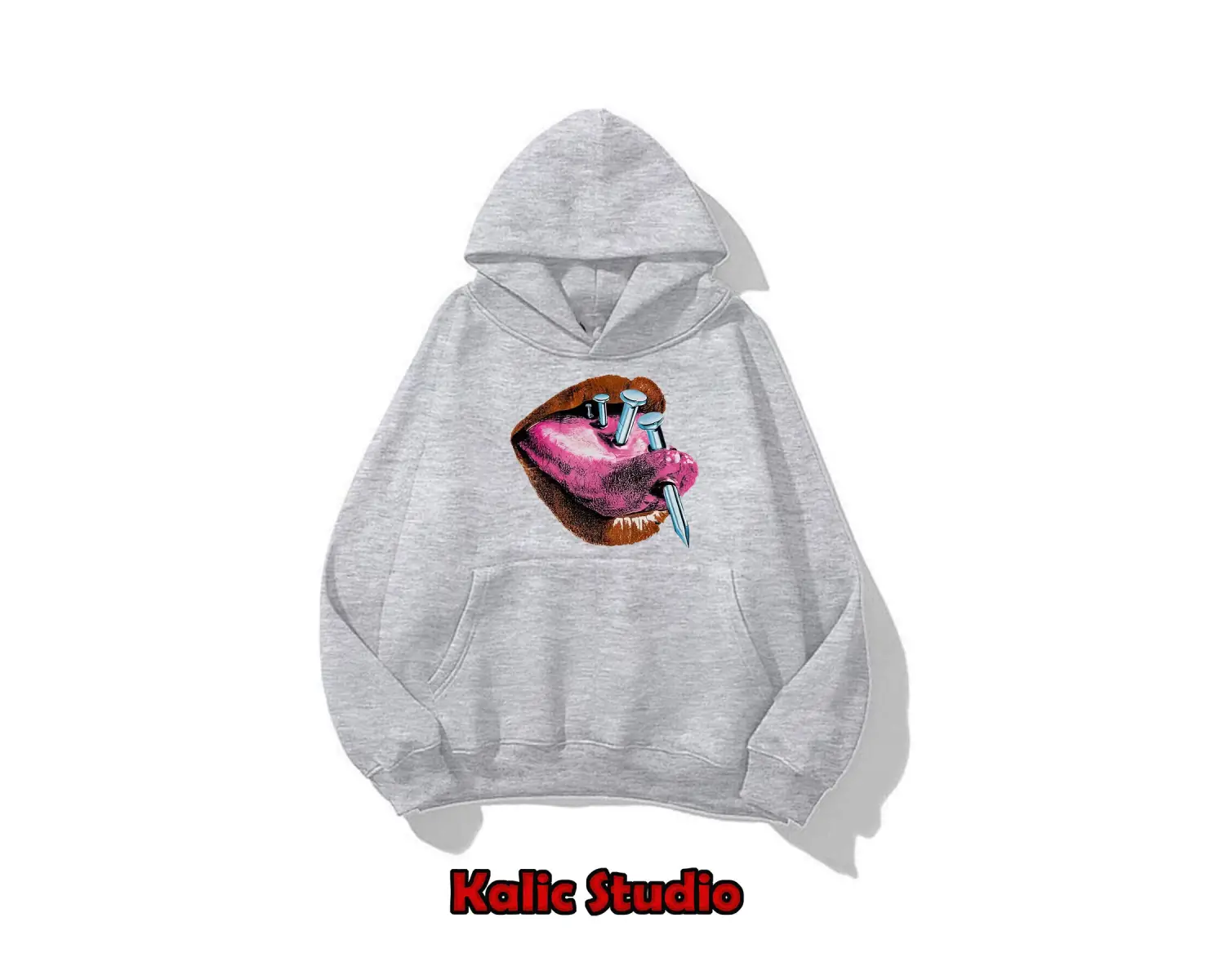 Grillz oversize sweatshirt gri