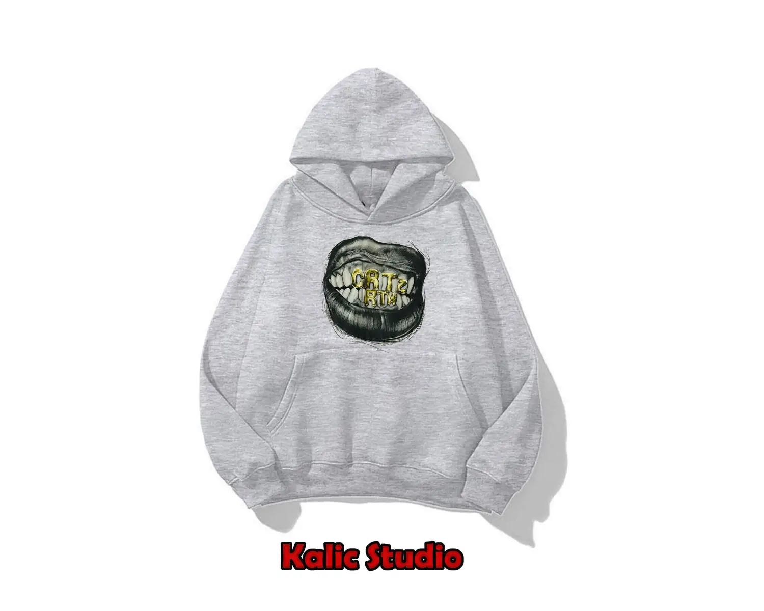 Grillz oversize sweatshirt gri