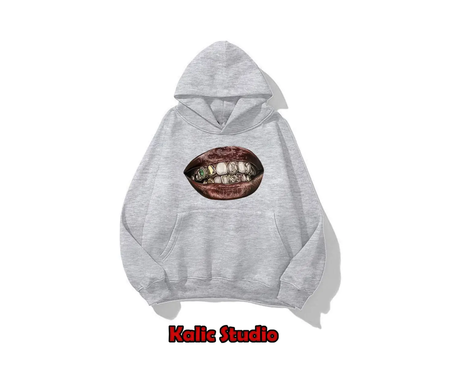 Grillz oversize sweatshirt gri