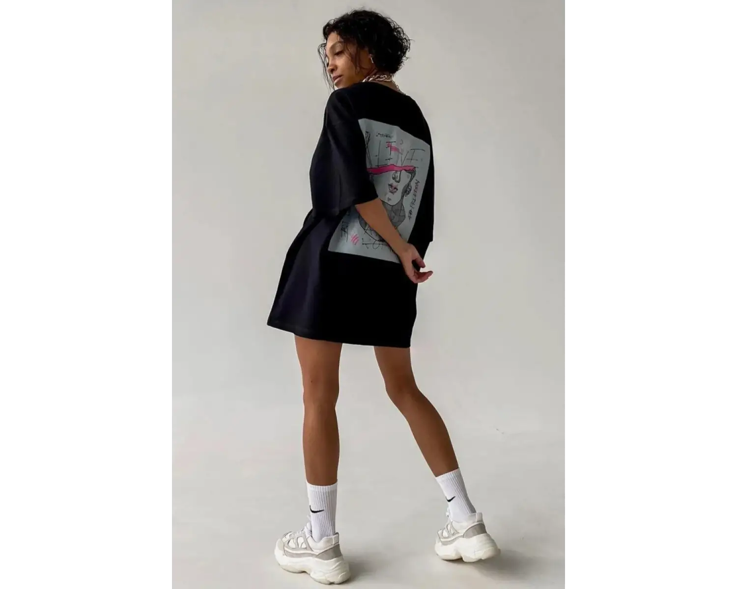 Groove Ön Ve Arka Baskılı Oversize