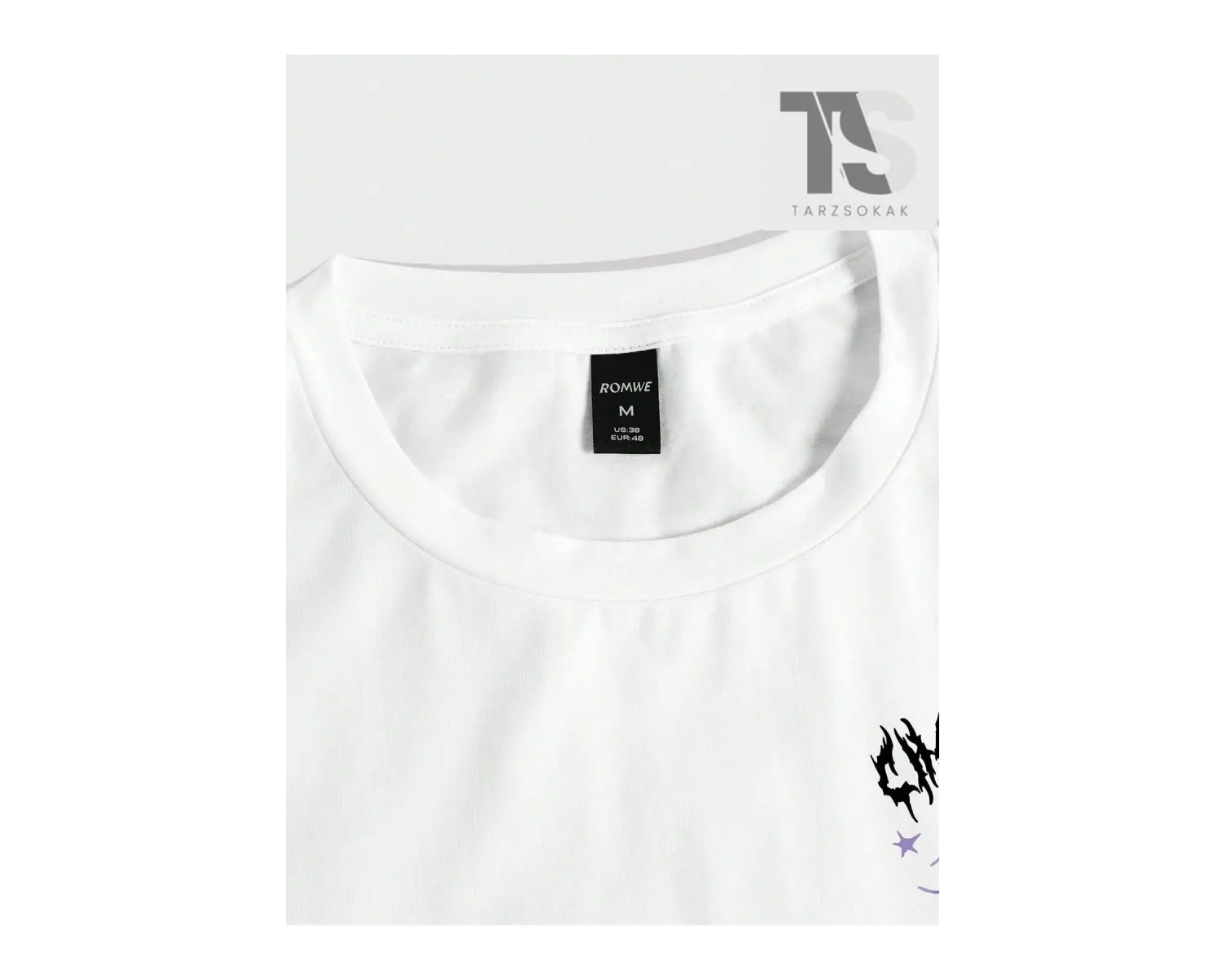 Grunge Punk Erkek Mektup Grafikli Tişört