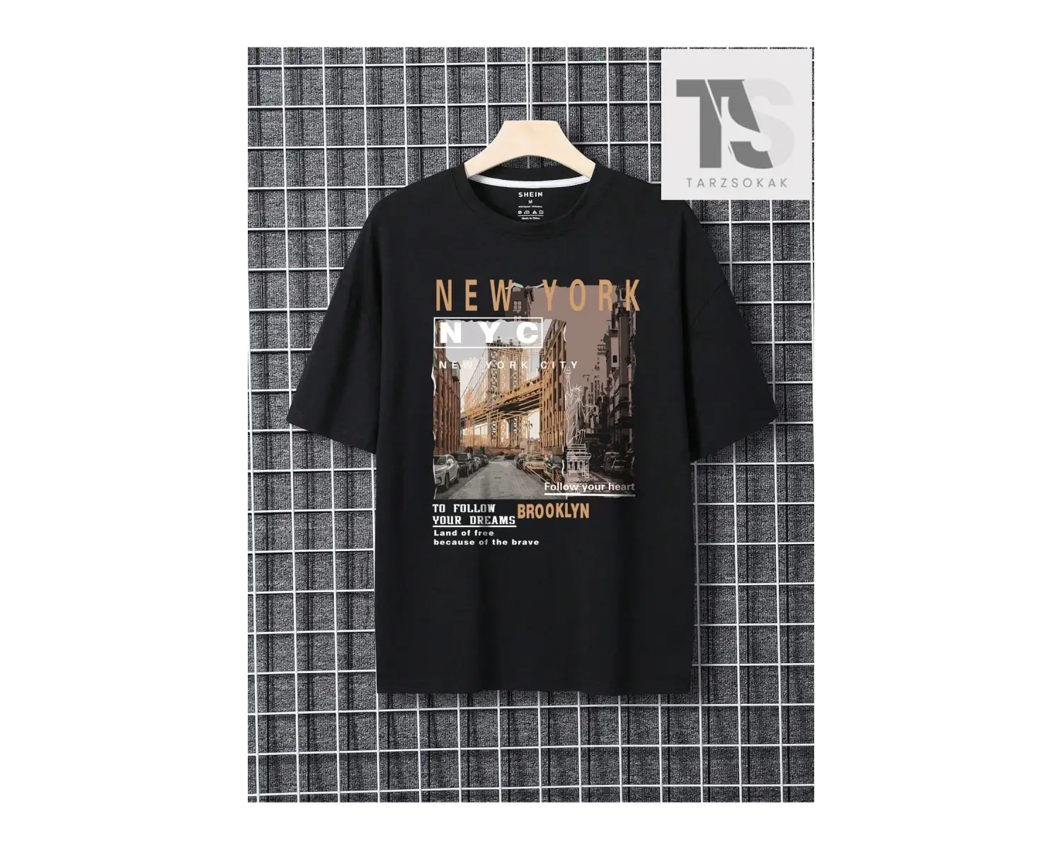 Grunge Punk Erkek Sloganlı ve İskelet Grafikli Tişört