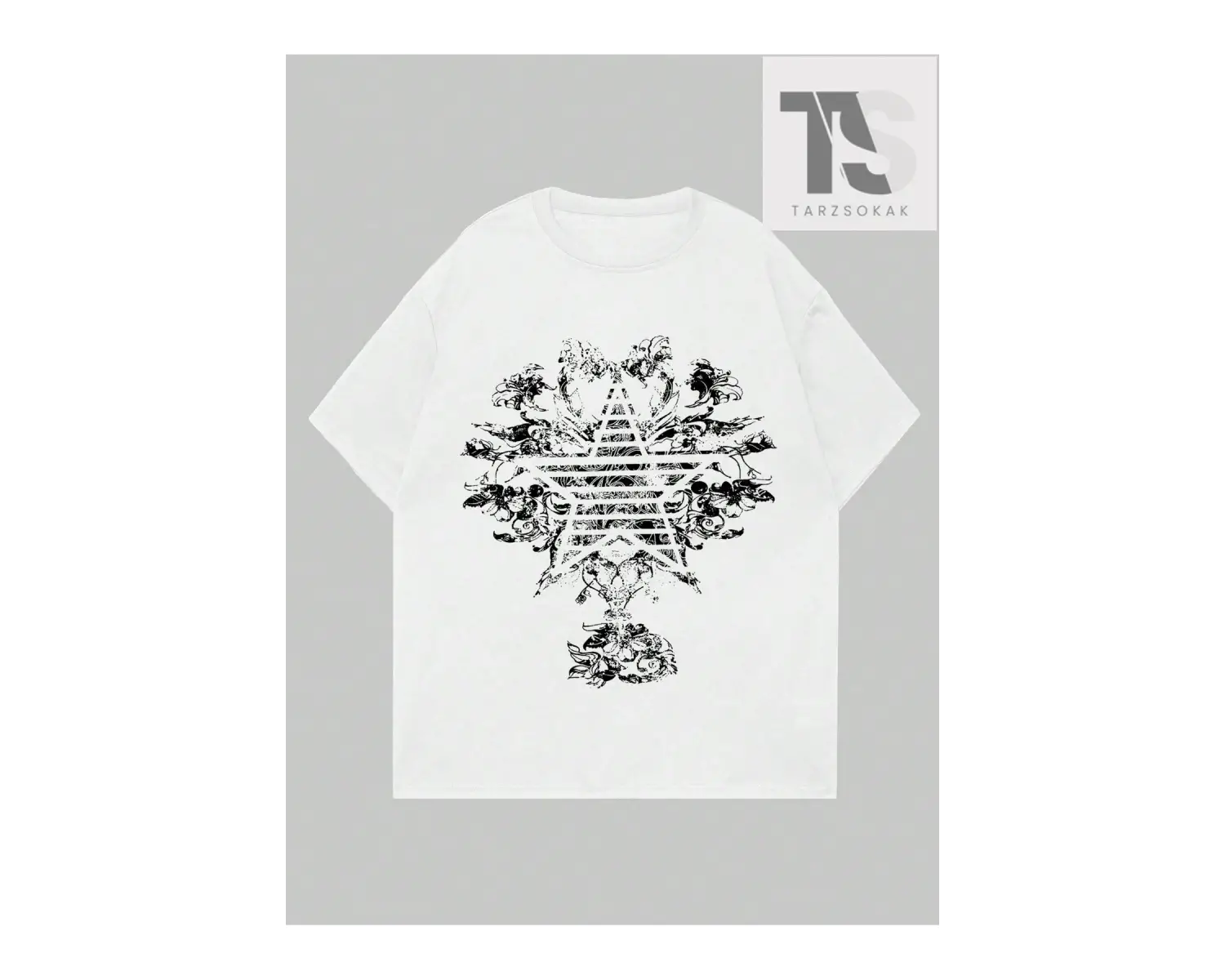 Grunge Punk Erkek Yıldız Baskılı Tişört