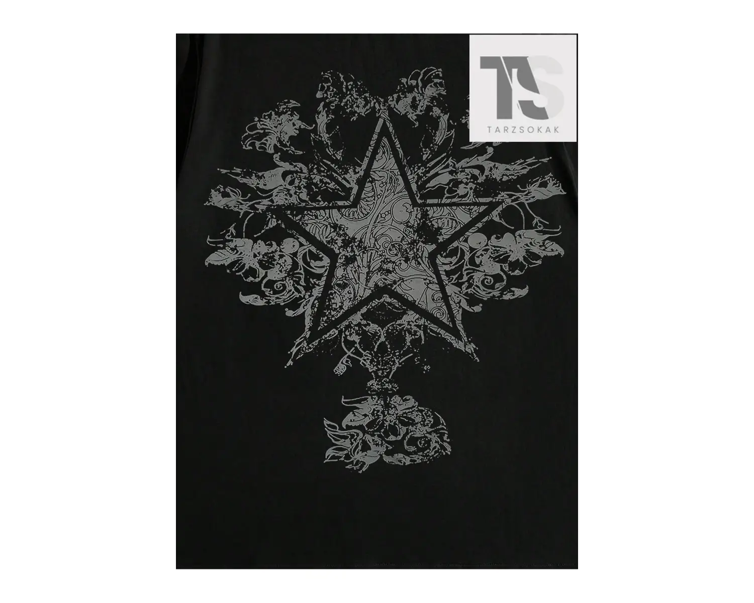 Grunge Punk Erkek Yıldız Baskılı Tişört