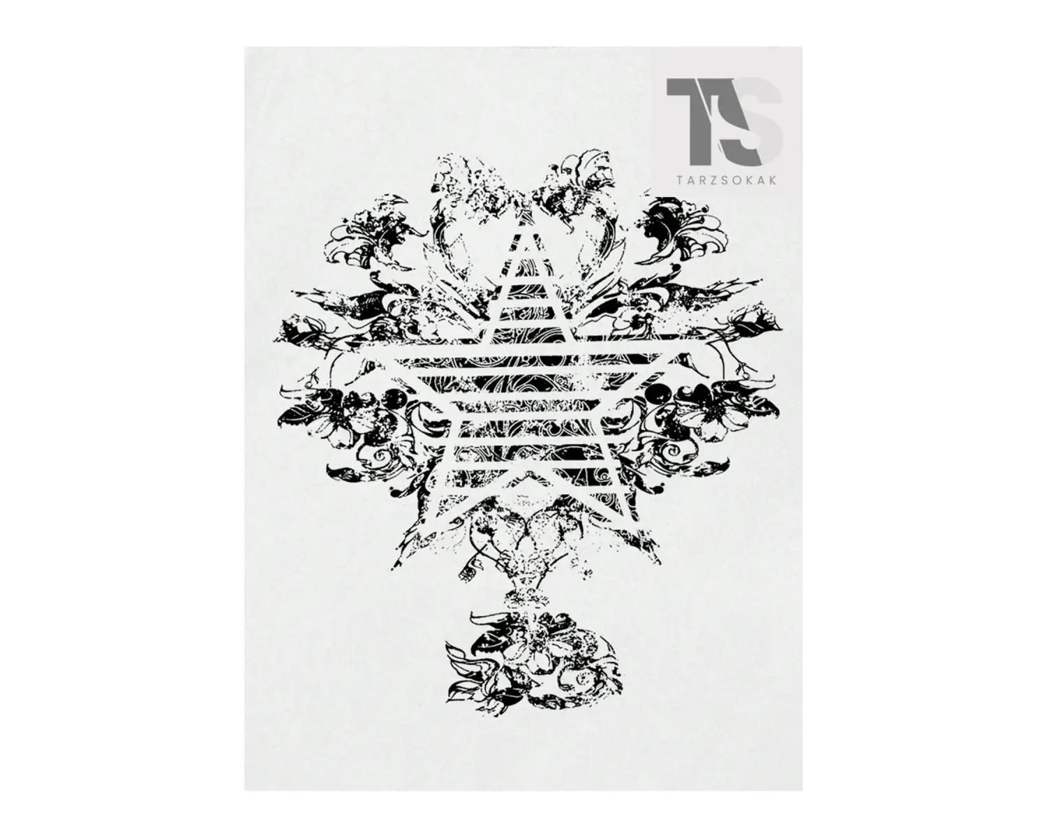 Grunge Punk Erkek Yıldız Baskılı Tişört