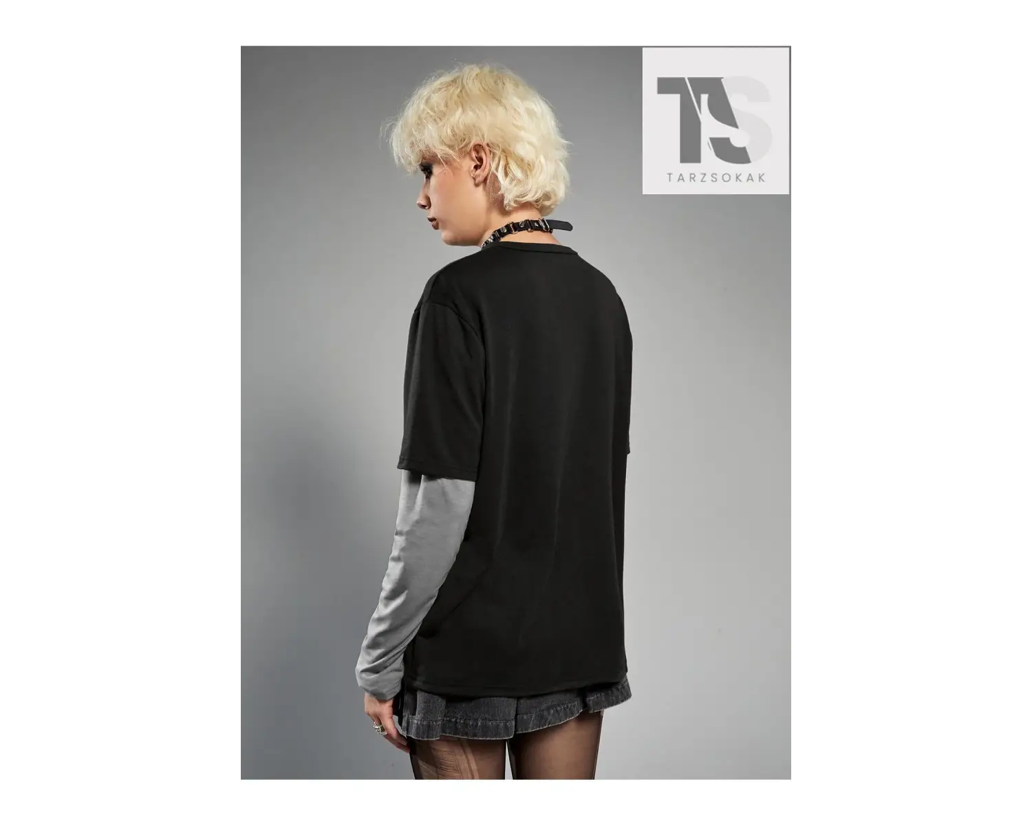 Grunge Punk Harf Grafik Tişört